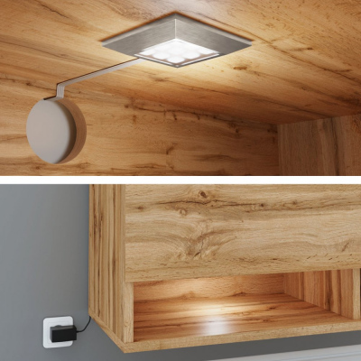 WILLA D TV-szekrény 180 cm LED világítással - beton
