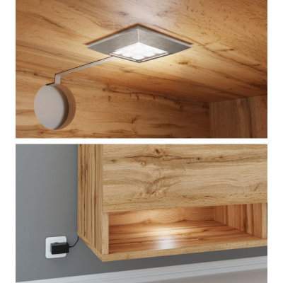WILLA D TV-szekrény 140 cm LED világítással - beton