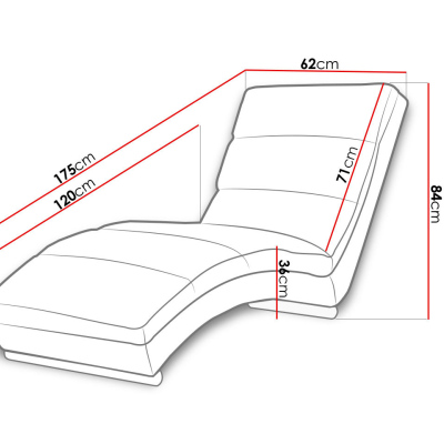 RADAN 1 relax fotel - fehér ökobőr / fekete