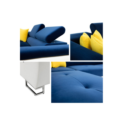 SAN DIEGO kinyitható kanapé tárolóhellyel - menta színű, bal sarok