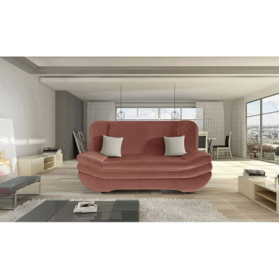 OMAHA kanapéágy tárolóhellyel - rózsaszín