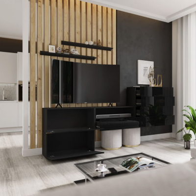 Modern nappali fal BRADT 52 - fekete