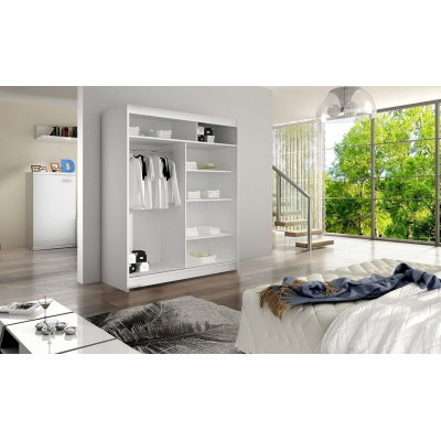 Tükrös gardrób CHANNA 3 - szélesség 150 cm, fekete