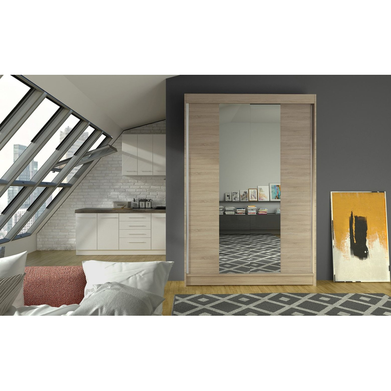 Modern LINH 2 gardróbszekrény - szélesség 120 cm, sonoma