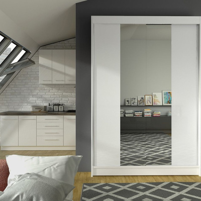 Modern LINH 2 ruhásszekrény - szélesség 120 cm, fehér