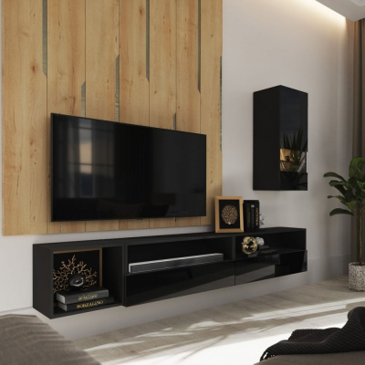 Modern nappali fal BRADT 42 - fekete