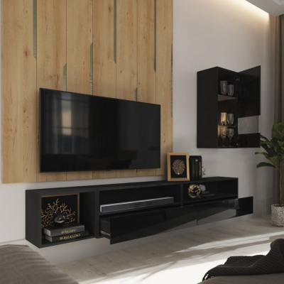 Modern nappali fal BRADT 42 - fekete
