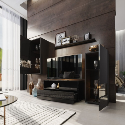 Modern nappali fal BRADT 39 - fekete