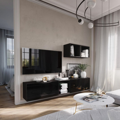 Modern nappali fal BRADT 22 - fekete