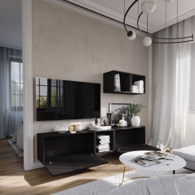 Modern nappali fal BRADT 22 - fekete
