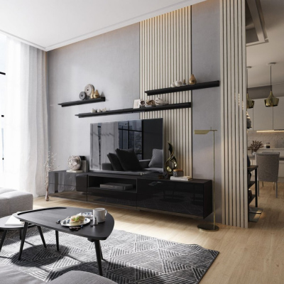 Modern nappali fal BRADT 49 - fekete