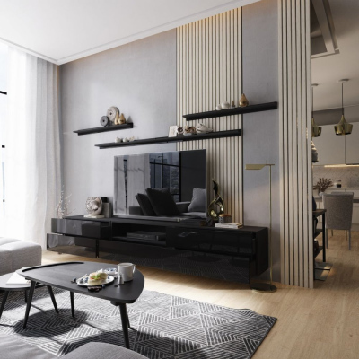 Modern nappali fal BRADT 49 - fekete