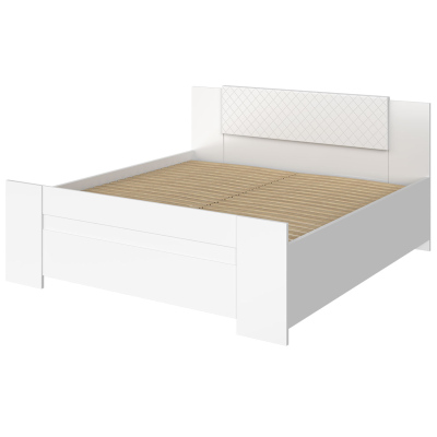CORTLAND 1 franciaágy 160x200 - artisan tölgy / szürke ökobőr