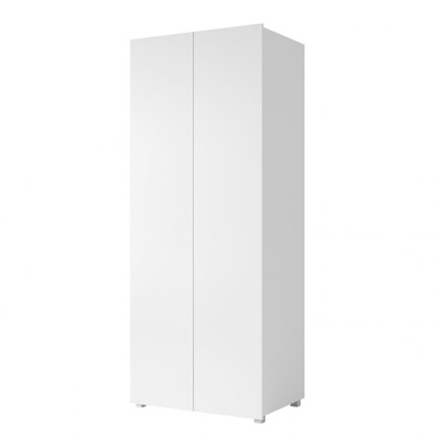 CHEMUNG gardróbszekrény 80 cm - fehér / fényes fehér