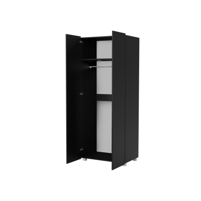 CHEMUNG gardróbszekrény 80 cm - fehér / fényes fehér