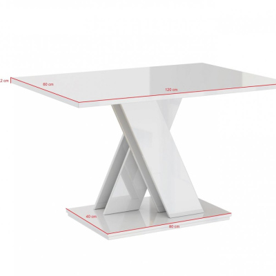 PEPAX MINI dohányzó asztal - fehér / beton
