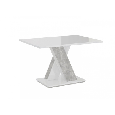 PEPAX MINI dohányzó asztal - fehér / beton