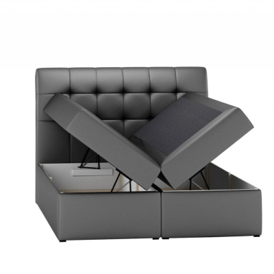 LOLA ágy matraccal és ágyráccsal - 180x200, fekete + INGYENES topper