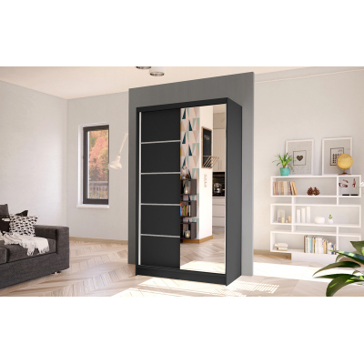 Elegáns ARINI 3 ruhásszekrény - szélesség 100 cm, fekete