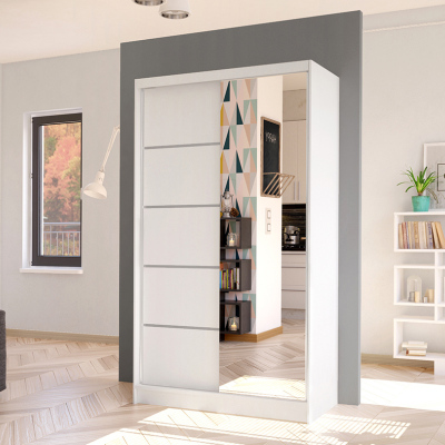 Elegáns ARINI 3 gardróbszekrény - szélesség 100 cm, fehér