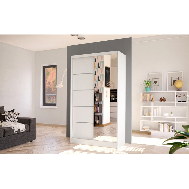 Elegáns ARINI 3 gardróbszekrény - szélesség 100 cm, fehér