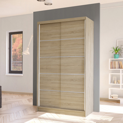 Elegáns ARINI 4 gardróbszekrény - szélesség 100 cm, sonoma tölgyfa
