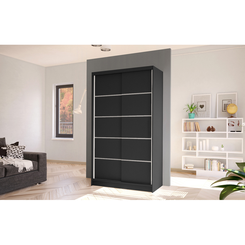 Elegáns ARINI 4 gardróbszekrény - szélesség 100 cm, fekete