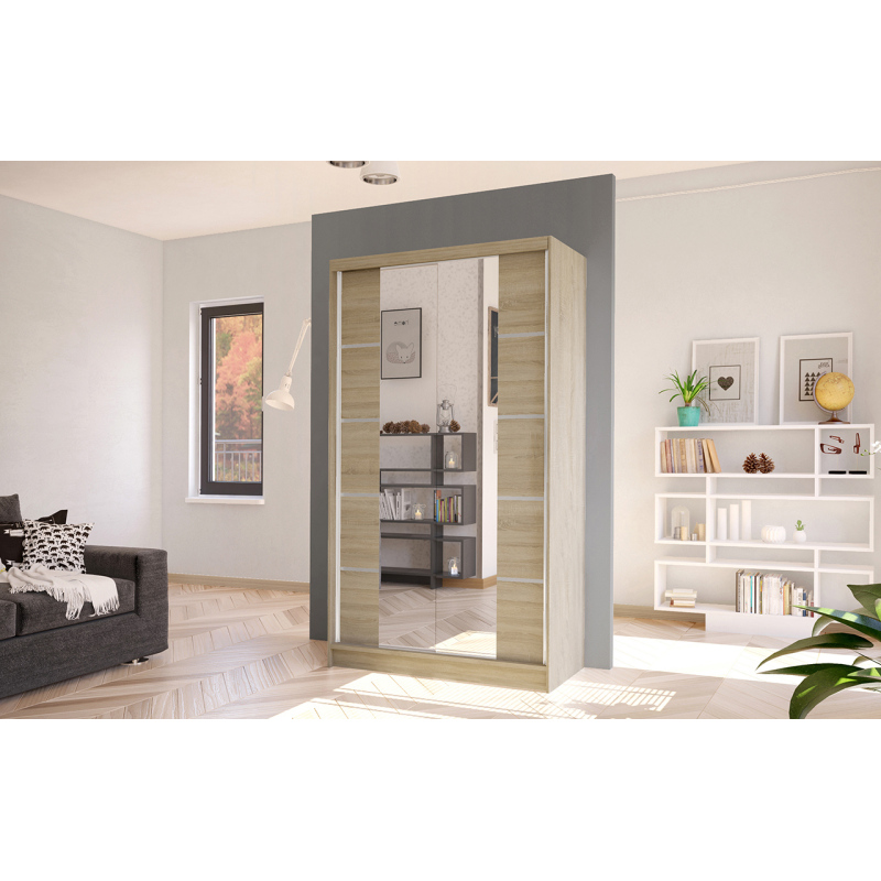 Elegáns ARINI 5 gardróbszekrény - szélesség 100 cm, sonoma tölgyfa