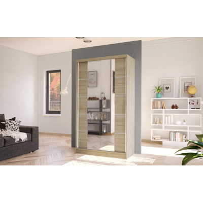 Elegáns ARINI 5 gardróbszekrény - szélesség 100 cm, sonoma tölgyfa