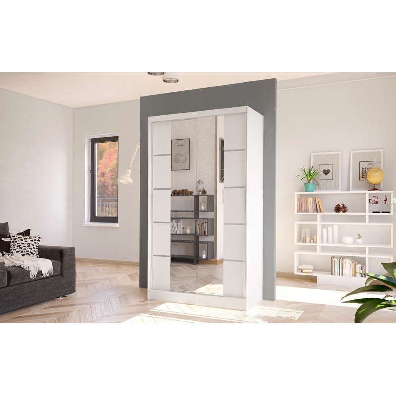 Elegáns ARINI 5 ruhásszekrény - szélesség 100 cm, fehér