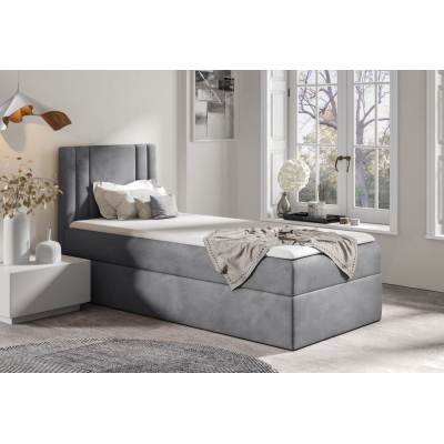 CELESTA MINI boxspring ágy - 80x200, szürke + INGYENES topper