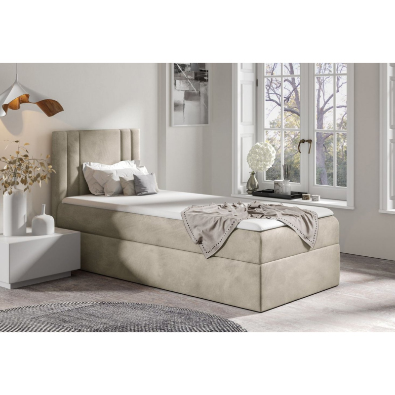 CELESTA MINI boxspring ágy - 80x200, bézs + INGYENES topper