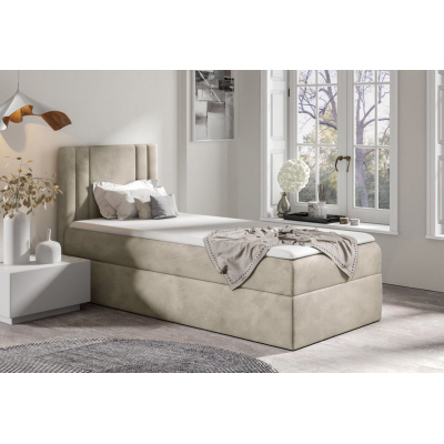 CELESTA MINI boxspring ágy - 80x200, bézs + INGYENES topper