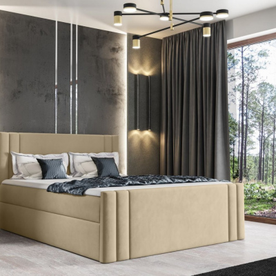 CELESTA boxspring ágy 180x200 - bézs + INGYENES topper