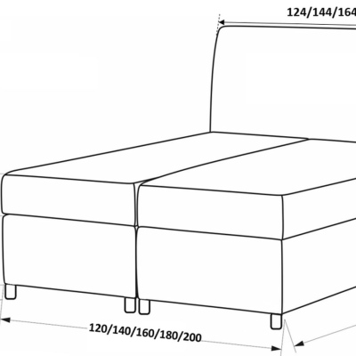 FLOKI elegáns ágy 180x200 - fehér+ INGYENES topper