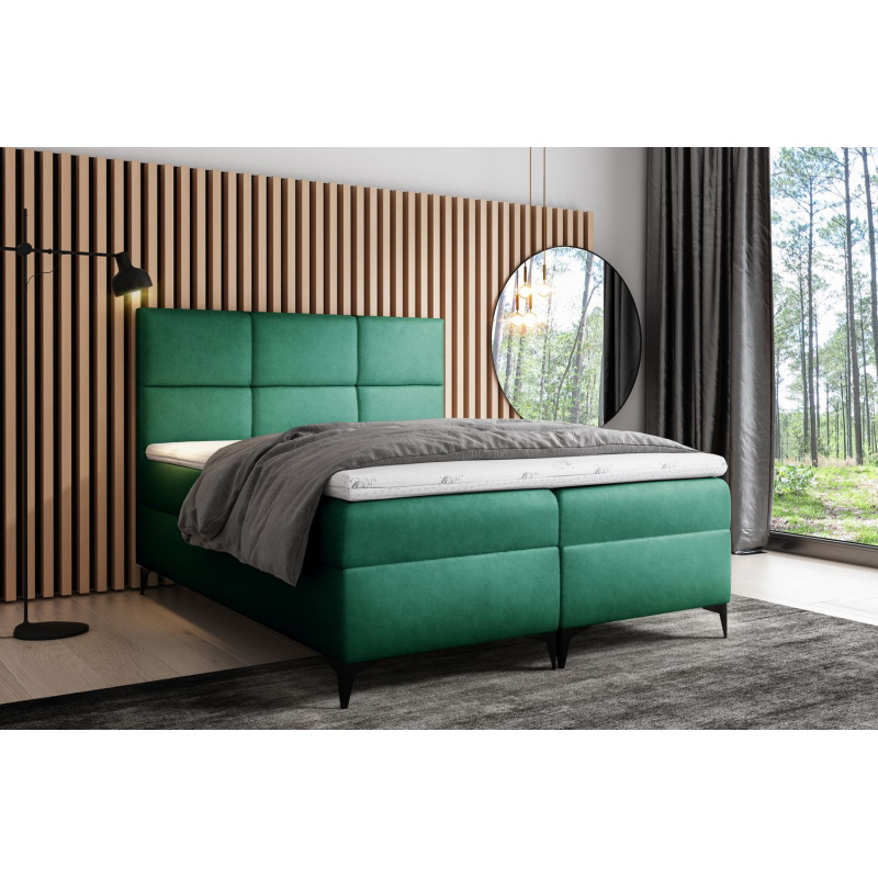 FIZA dizájnér ágy - 200x200, zöld + INGYENES topper