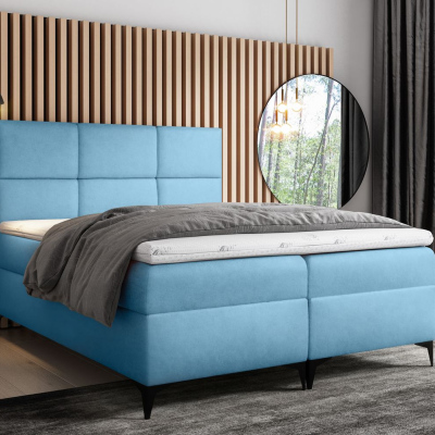 FIZA dizájnér ágy - 180x200, kék + INGYENES topper