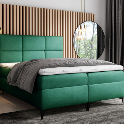 FIZA dizájnér ágy - 180x200, zöld + INGYENES topper