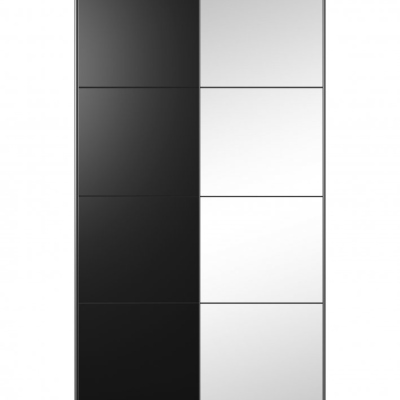 MARCELA tükrös szekrény - szélesség 120 cm, fekete