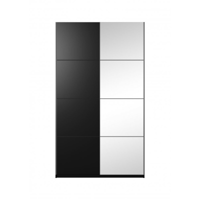 MARCELA tükrös szekrény - szélesség 120 cm, fekete