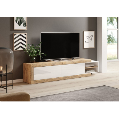 TV állvány KASPAR - samdal tölgy / fehér