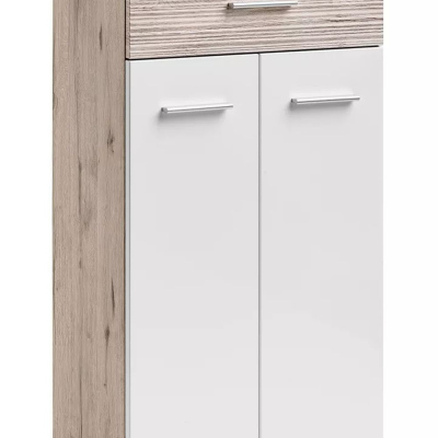 TELA kombinált szekrény - wellington tölgyfa / fehér