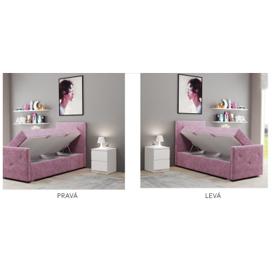 CELESTA MINI boxspring ágy - 80x200, bézs + INGYENES topper