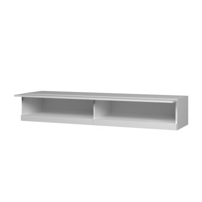 ASHTON 1 TV-asztal kék LED világítással 180 cm - fekete / wotan tölgy