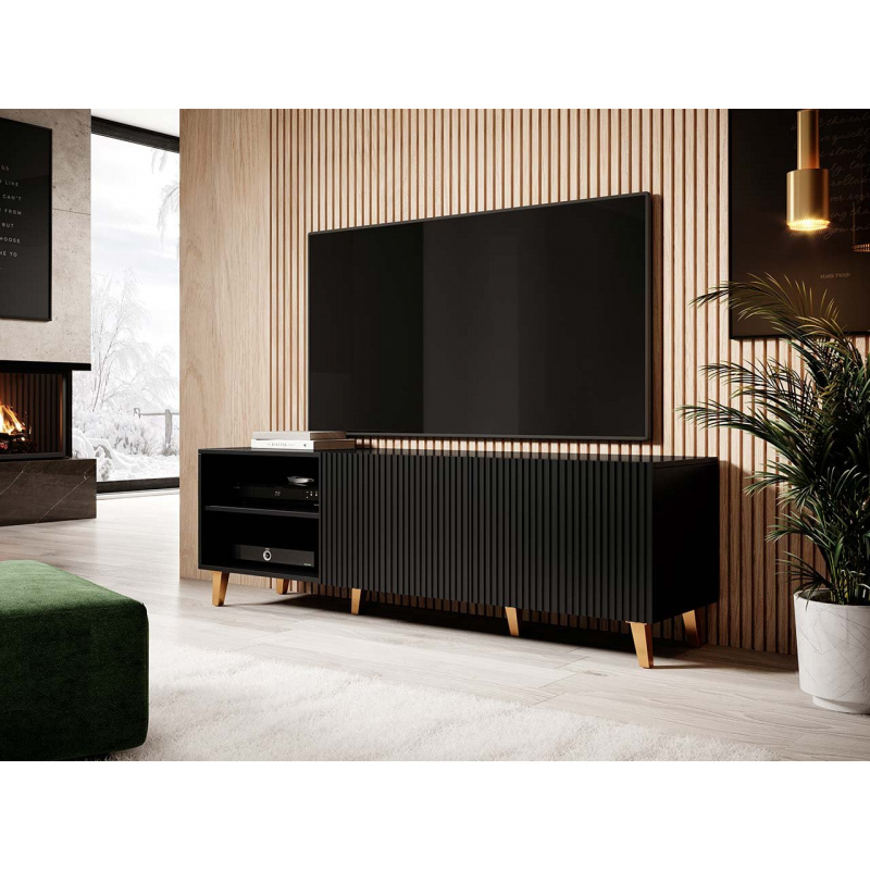 CRATO TV asztal 150 cm - fekete