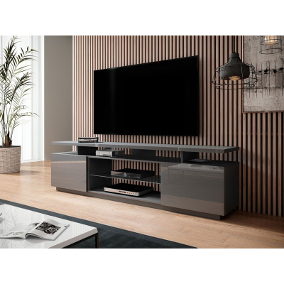 SALTA TV-asztal - grafit / fényes grafit