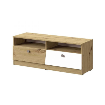 CHIMA TV-asztal - artisan tölgy / fehér / szürke