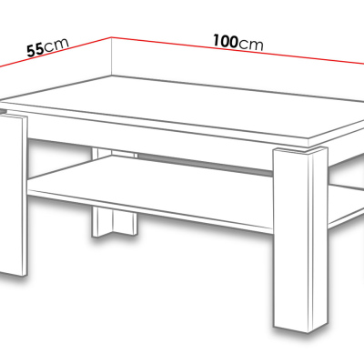 MENDOZA tárgyalóasztal - fényes fehér / matt grafit