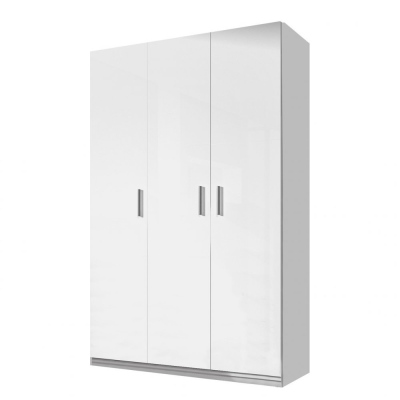 Gardrób 120 cm GORT - fehér / fényes fehér