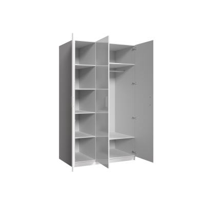 Gardrób 120 cm GORT - fehér / fényes fehér